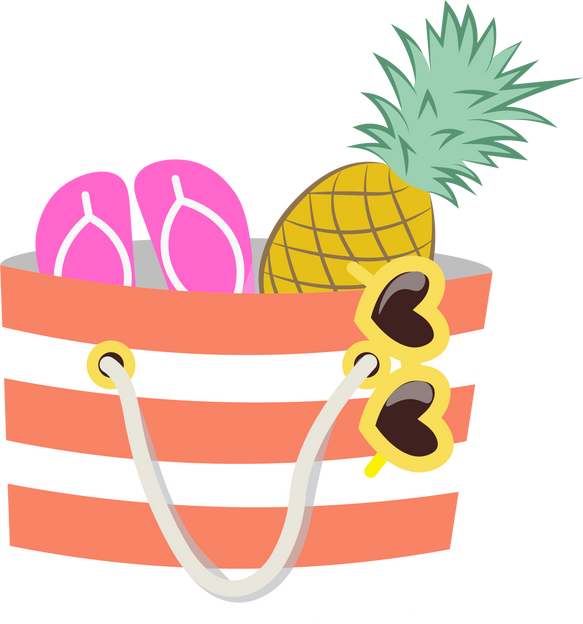 Beach bag. Summer, vacation, beach. vector